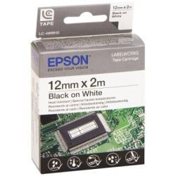Epson LC-4WBH2 Black - White Original Label (12mm x 2m)
