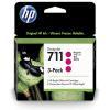HP CZ135A (711) Rot, Original-Tintenpatrone, 3er-Pack -