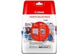 Canon CLI-571 BK/C/M/Y (0386C005AA) Multipack-Patrone + Fotopapier - MG5700 / MG6800