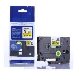 Brother TZe-621 Black Compatible Label Strip On Yellow 9mm x 8m