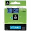 Dymo 45016 Blue-Black D1 Replacement Strip (12 mm x 7 m)