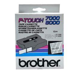 Brother TX-151 Transparentes Schwarz, Originalband.