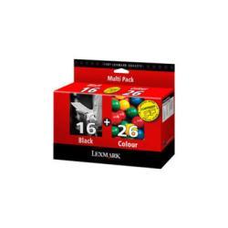 Lexmark 16+26 Siyah + Renkli Orjinal Kartuş 2li Pa