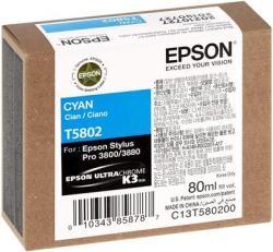 Epson C13T580200 (T5802) Cyan Original Ink - Stylus Pro 3800 (Ex)