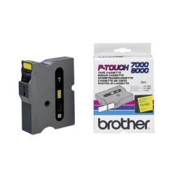 Brother TX-651 Schwarz auf Yellow Original Label Strip - 24mm x 15m