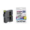 Brother TX-651 Gelb auf Schwarz, Originaletikett.