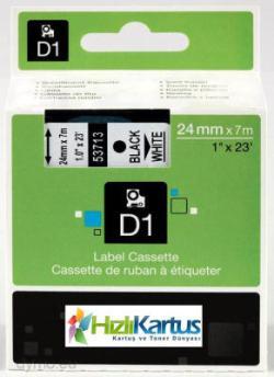 Dymo D1 53713 Black On White Compatible Label Strip 24mm x 7m