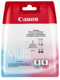 Canon BCI-6PC / BCI-6PM (4709A018AA) Original Dual Pack Cartridge - BJC-8200