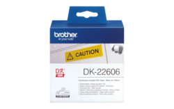 Brother DK-22606 Original Yellow Label Roll 62mm x 15.24m - QL-500W (L)