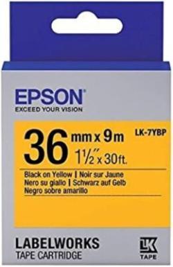 Epson C53S657005 (LK-7YBP) Sarı Üzerine Siyah Orji
