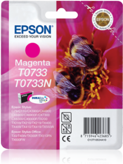 Epson C13T10534A10 (T0733) Magenta Original Cartridge - TX105 / TX110 (Ex)