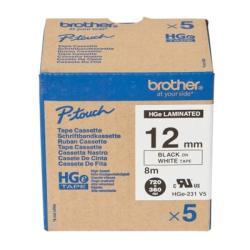 Brother HGe-231 5li Paket Beyaz Üzerine Siyah Orji