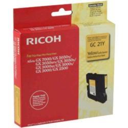 Ricoh GC-21Y (405535) Yellow Original Cartridge - GX2500 / GX3050 (T7422)