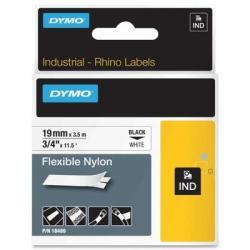 Dymo Rhino PRO 18489 Weiß-schwarz-flexibles Nylonband 19mm x 3.5m