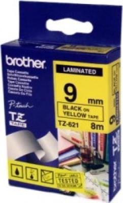 Brother TZ-621 Black On 9mm Yellow Label Strip - PT-1280 / PT-1830
