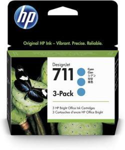 HP CZ134A (711) Mavi Orjinal Kartuş 3lü Paket
