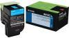 Lexmark 80C1XC0 Blau, Original-Toner, hohe Kapazität.