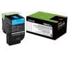 Lexmark 70C8HC0 (708HC) Cyan Original Toner - CS310 / CS410