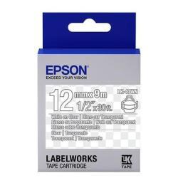 Epson LK-4TWN C53S654013 White Original Label Strip On Transparent LW-400, LW-600P, LW-K400, LW-700