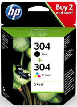 HP 3JB05AE (304) Siyah+Renkli İkili Paket Orjinal
