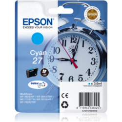 C13T27024020 (27) Cyan Original Ink Cartridge WF-3620 (U)