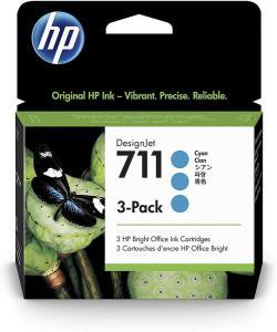 HP CZ134A (711) Blau, Original-Tintenpatrone, 3er-Pack.