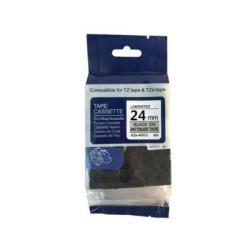 Brother TZe-M951 Schwarz, kompatibles Etikett für matte Grau-Oberfläche.