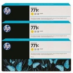 HP B6Y34A (771C) Yellow 3-pack Plotter Cartridge - DesignJet Z6200