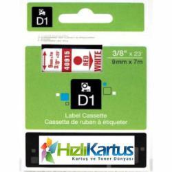 Dymo D1 40915 Beyaz Üzerine Kırmızı Muadil Etiket
