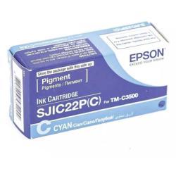 Epson SJIC22(C) (C33S020602) Mavi Orjinal Kartuş -