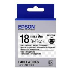 Epson LK-5TBN C53S655008 Transparan Üzerine Siyah