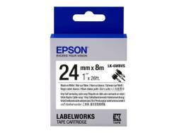 Epson C53S656022 (LK-6WBVS) Beyaz Üzerine Siyah Or