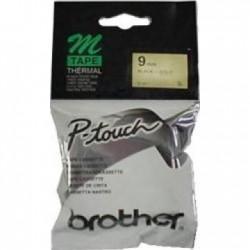 Brother M-821 Altın Üzerine Siyah P-Touch Etiket 9