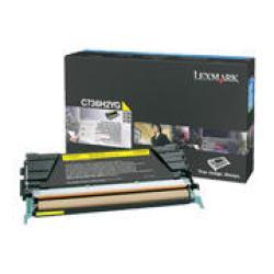 Lexmark C736H2YG High Yield Yellow Original Toner Cartridge - X736 / X738
