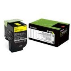 Lexmark 80C80Y0 (808Y) Sarı Orjinal Toner - CX410