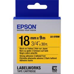 Epson C53S655010 (LK-5YBW) Sarı Üzerine Siyah Orji