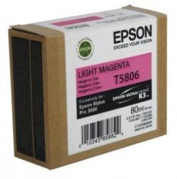 Epson C13T580600 (T5806) Light Magenta Original Cartridge - Pro 3800 (T1696) (Ex)