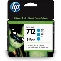 HP 3ED77A (712) Mavi Orjinal Kartuş 3lü Paket - De