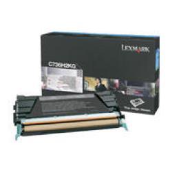 Lexmark C736H2KG Hohe Kapazität Schwarz Orjinal Ton