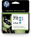 HP CZ134A (711) Blau, Original-Tintenpatrone, 3er-Pack.