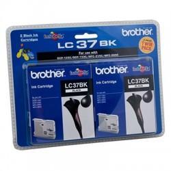 Brother LC37BK Schwarz 2-pack Originalpatrone - DCP-110C / DCP-115C