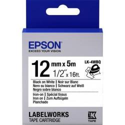 Epson LK-4WBQ Schwarz - Weiß Etiket Tag (12mm x)
