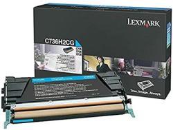 Lexmark C736H2CG Hohe Kapazität Blauer Mavi-Ton