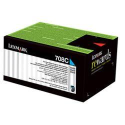 Lexmark 70C80C0 (708C) Cyan Original Toner - CS310 / CS410