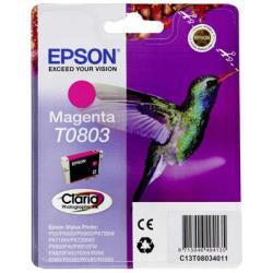 Epson C13T08034020 (T0803) Rot, Originalpatrone.