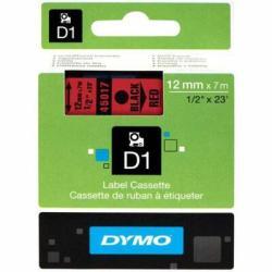 Dymo 45017 Rot-Schwarz D1 Ersatzstreifen (12 mm x 7)