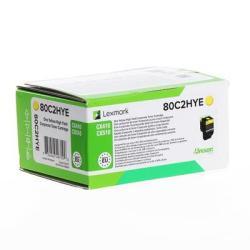Lexmark 80C2HYE Sarı Orjinal Toner - CX410 / CX510