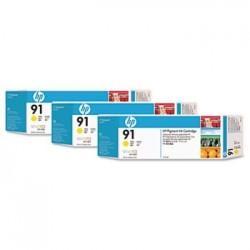 HP C9485A (91) YellowART Plotterpatrone 3some Pak