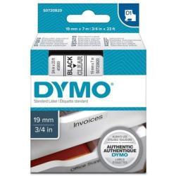 Dymo 45800 Transparentes Schwarz D1 Sparstreifen 19mm x 7m