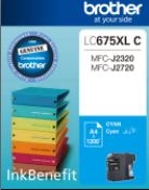 Brother LC675XLC Cyan-Originalpatrone mit hoher Ausbeute - MFC-J2720 / MFC-J2320